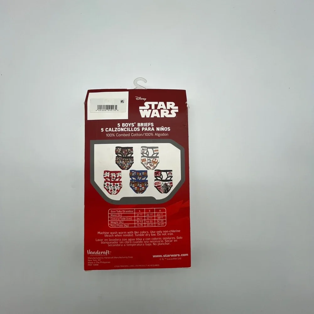 Handcraft Star Wars The Last Jedi Boys 5 Pack Briefs Underwear Multicolor Size 4